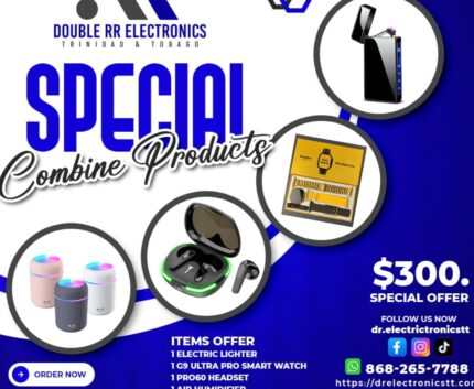 SPECIAL OFFER headset, smartwatch, lighter, & humidifier
